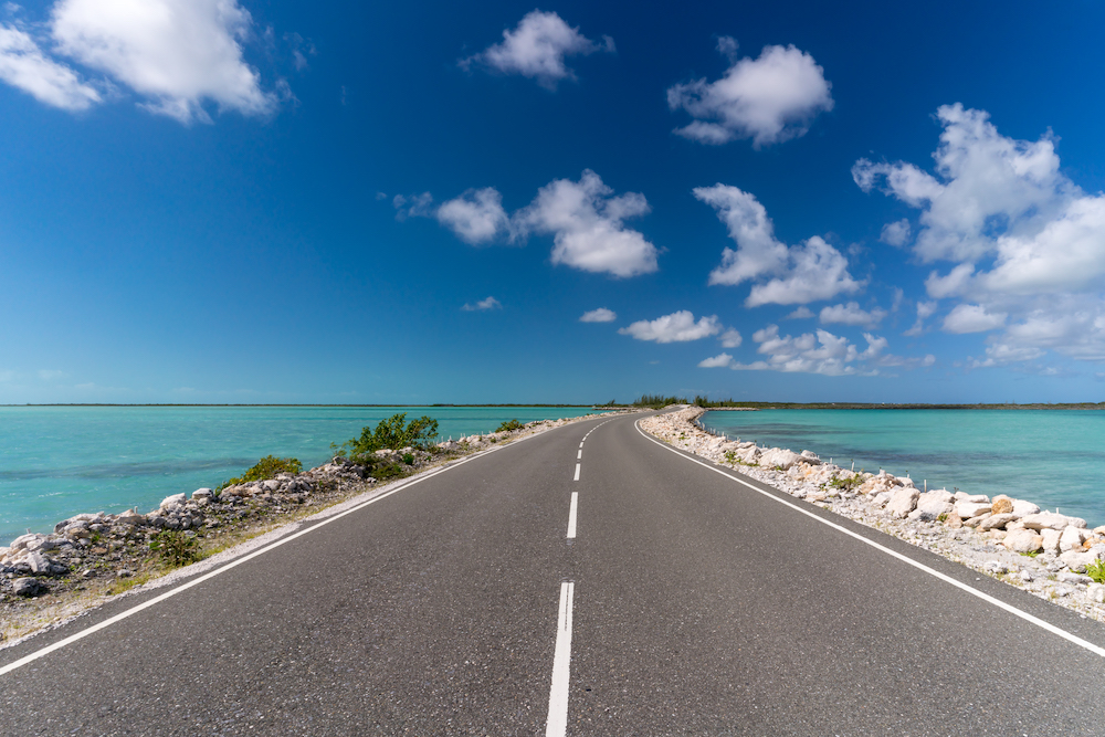 road in Turks and Caicos