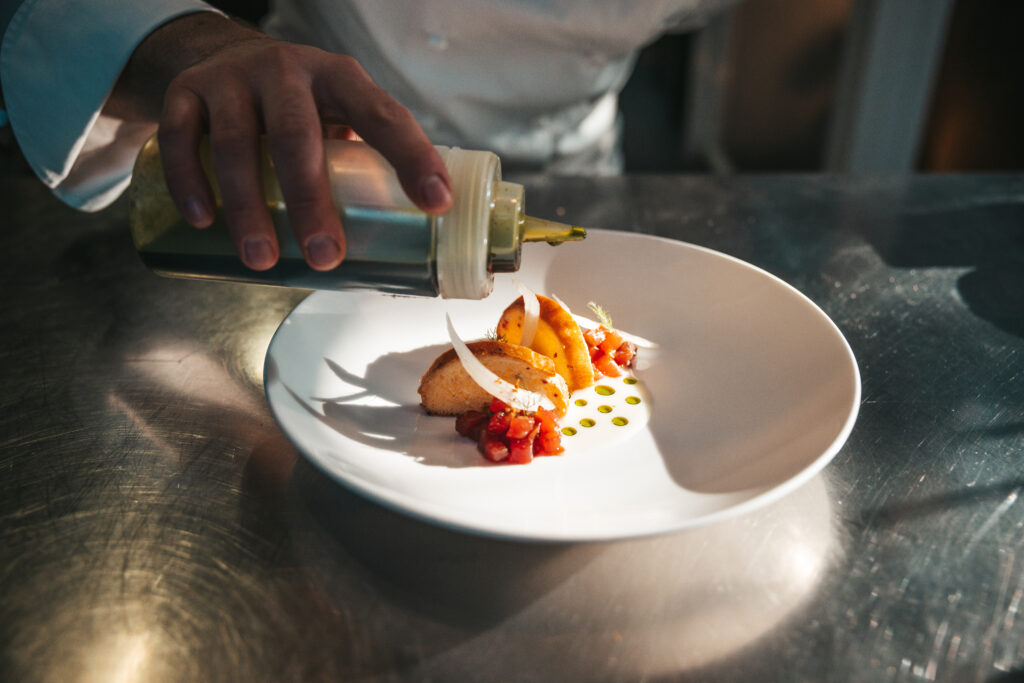 chef plating food