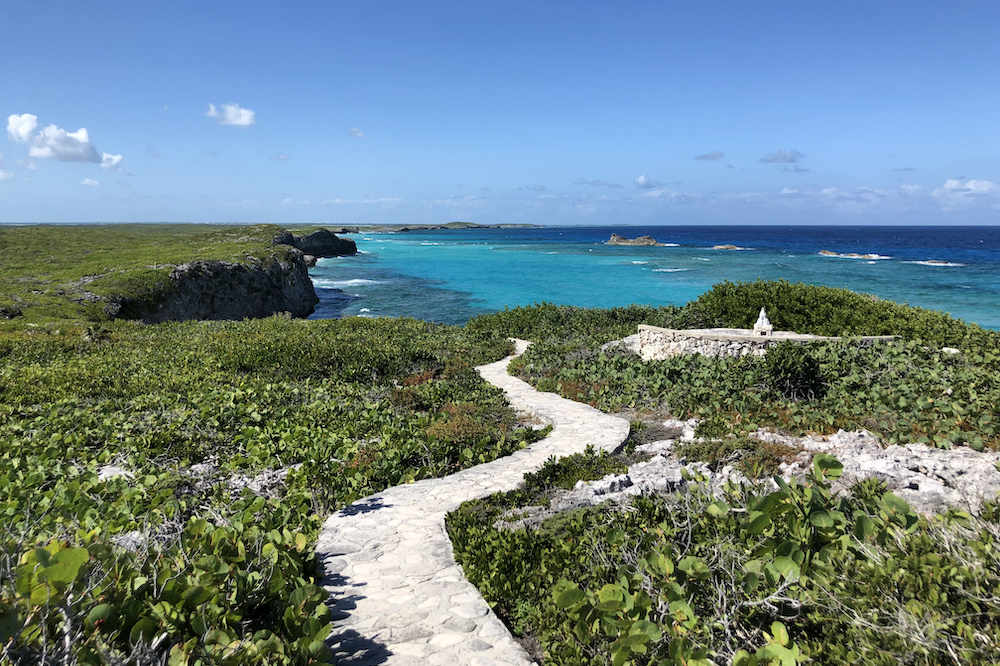 View of coast and water in Turks and Caicos